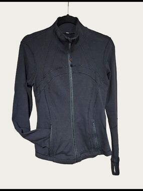Lululemon Define Women's Black Jacket Full Zip Thumbholes Pockets Size 8
